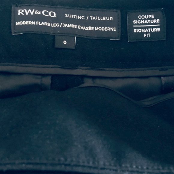 NWT-RW&CO full-length black pants size 0 - Picture 5 of 9